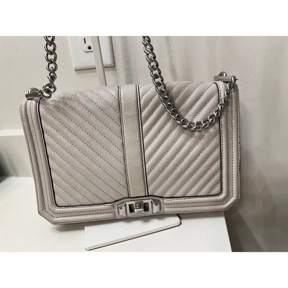 Rebecca Minkoff Love Chevron Leather Crossbody Bag - Picture 1 of 9